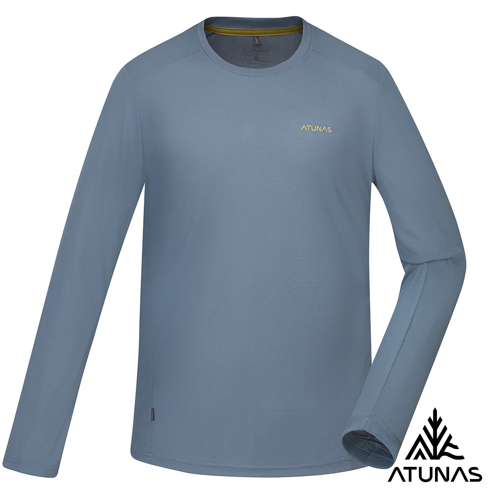 ATUNAS 歐都納 男款POLARTEC POWER DRY長袖T恤A1TSGZ01M深岩灰/吸濕排汗/透氣快乾/銀離子抗臭/大尺碼