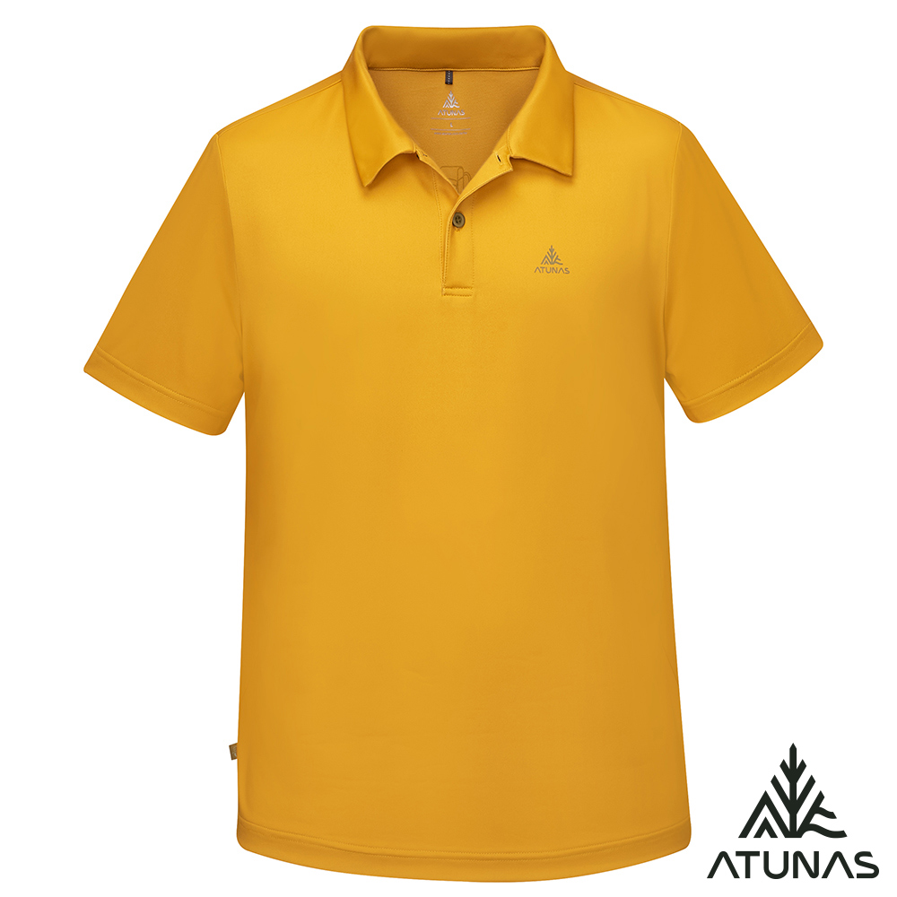 ATUNAS 歐都納 _50週年限定_男款短袖排汗抗菌POLO衫A6PS2527M陽光黃/吸濕透氣/防曬抗臭/大尺碼