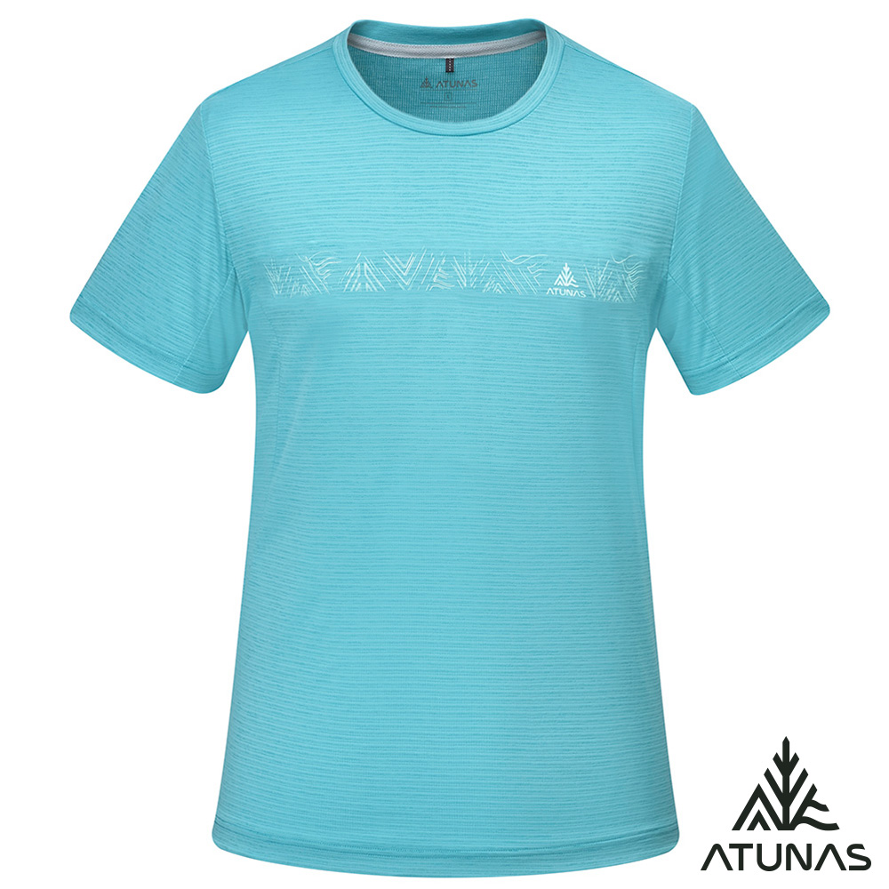ATUNAS 歐都納 男款循環吸濕排汗短袖T恤A2TS2530MC藍綠/防曬透氣/大尺碼/圖T