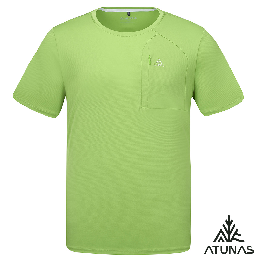 ATUNAS 歐都納 男款循環酷涼節能抑菌短袖T恤A1TS2602MC綠/涼感T/吸濕排汗衣/透氣快乾/防曬抗臭/大尺碼
