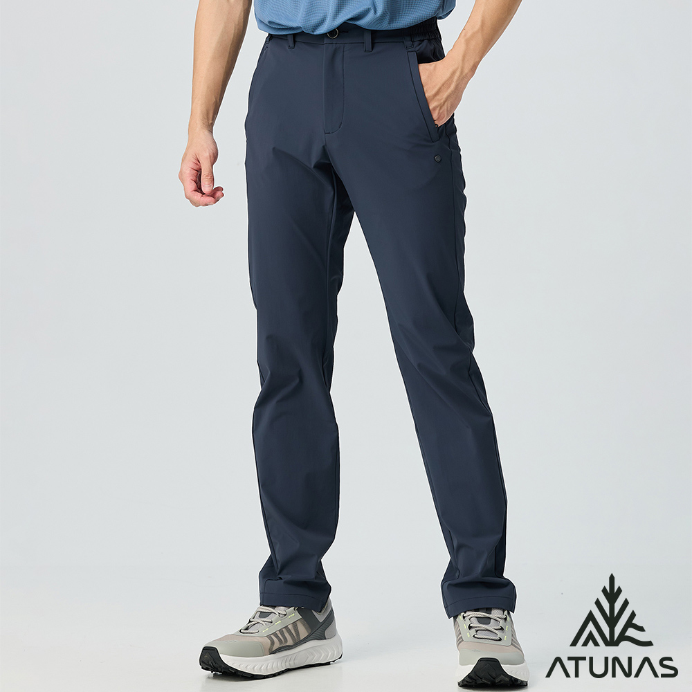 ATUNAS 歐都納 男款都會彈性長褲/防曬涼感/大尺碼A1PA2523M深藍