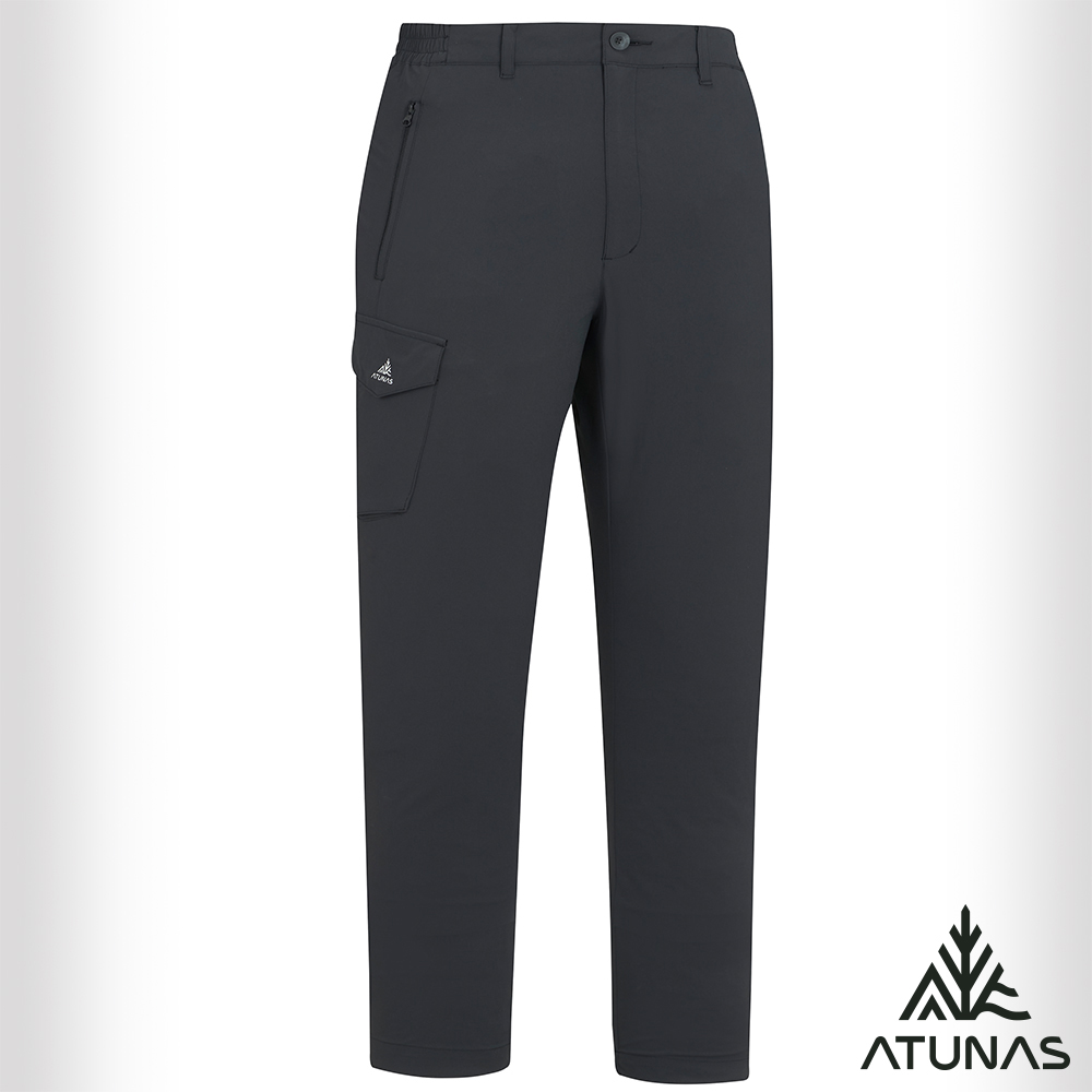 ATUNAS 歐都納 男款蚊瘋不動彈性長褲A1PA2601M黑/防蚊防曬/吸濕排汗登山褲/輕薄涼感透氣休閒長褲/大尺碼