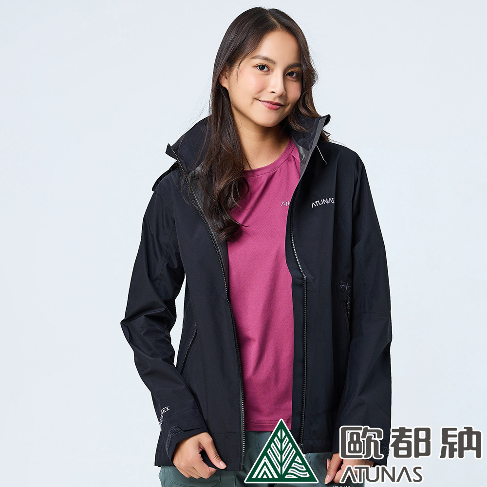 ATUNAS 歐都納 女款GORE-TEX PACLITE PLUS單件式外套(A1GTDD04W 黑/防水/防風/透氣)