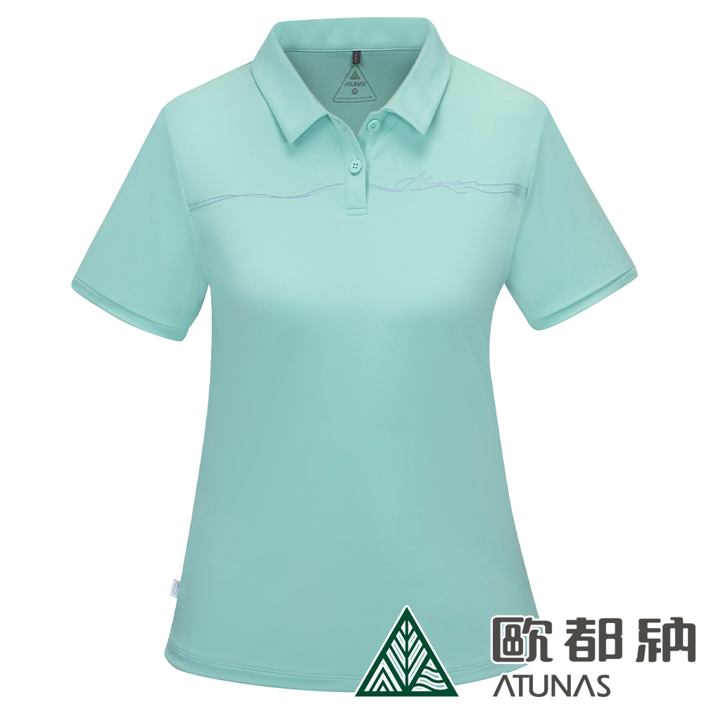ATUNAS 歐都納 女款-TEX短袖POLO衫 (A2PS2416W 霧綠/防曬/快乾/吸濕/排汗)