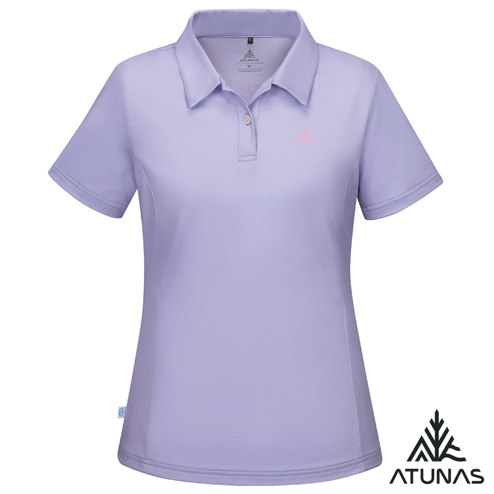 ATUNAS 歐都納 _50週年限定_女款短袖排汗抗菌POLO衫A6PS2528W薰衣草紫/吸濕透氣/防曬抗臭/大小尺碼