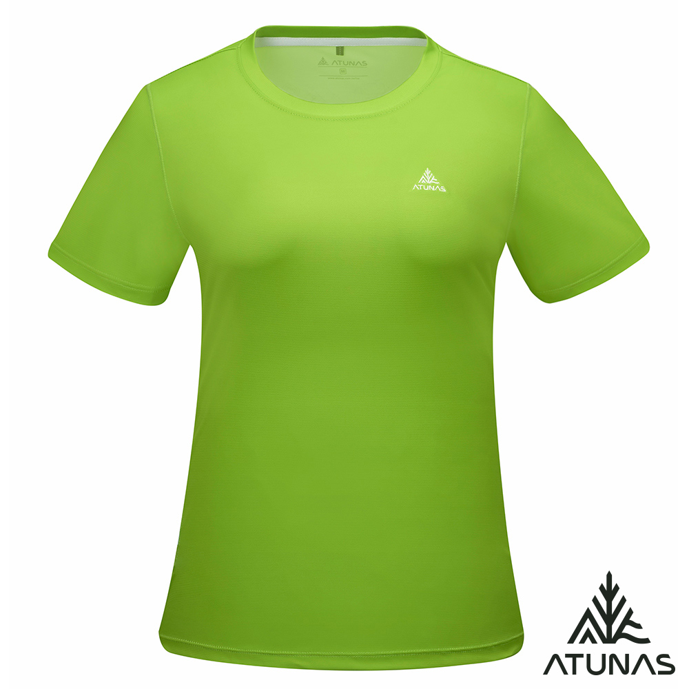 ATUNAS 歐都納 女款循環酷涼節能抑菌短袖T恤A1TS2604WC綠/防曬透氣涼感T/吸濕排汗衫/大尺碼