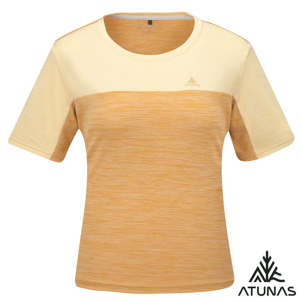 ATUNAS 歐都納 女款吸濕排汗防曬透氣短袖T恤/大尺碼/麻花短T/A2TS2608WC可可棕