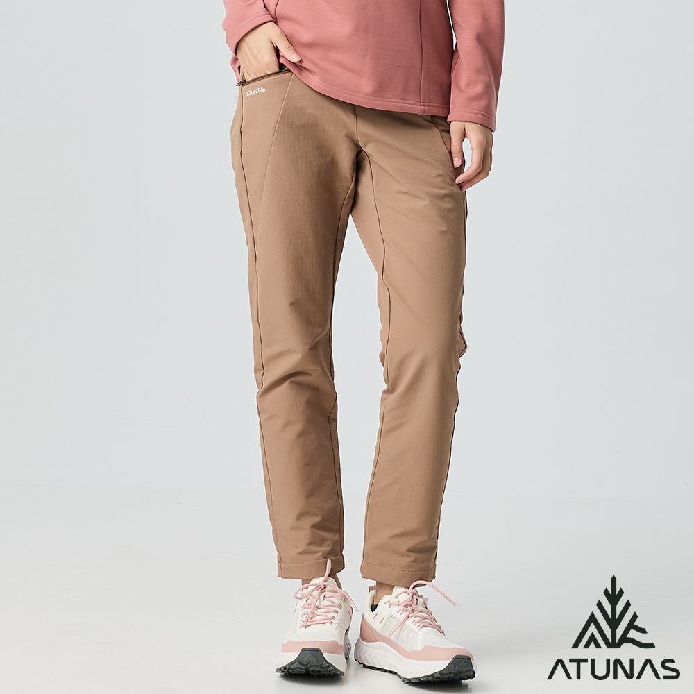 ATUNAS 歐都納 女款石墨烯輕保暖長褲A1PA2506W可可棕