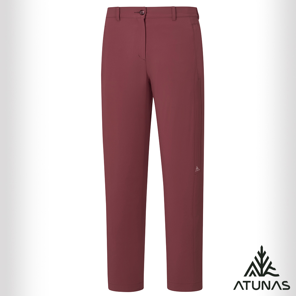 ATUNAS 歐都納 女蚊瘋不動彈性長褲A1PA2512W石榴紅/登山褲/日常休閒褲/涼爽感