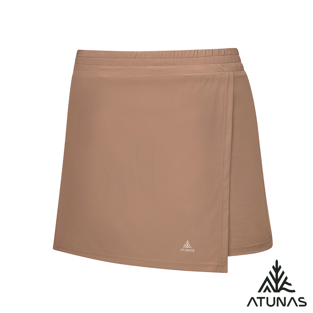 ATUNAS 歐都納 女款彈性短褲裙A1PA2528W拿鐵卡/吸濕排汗/透氣舒適