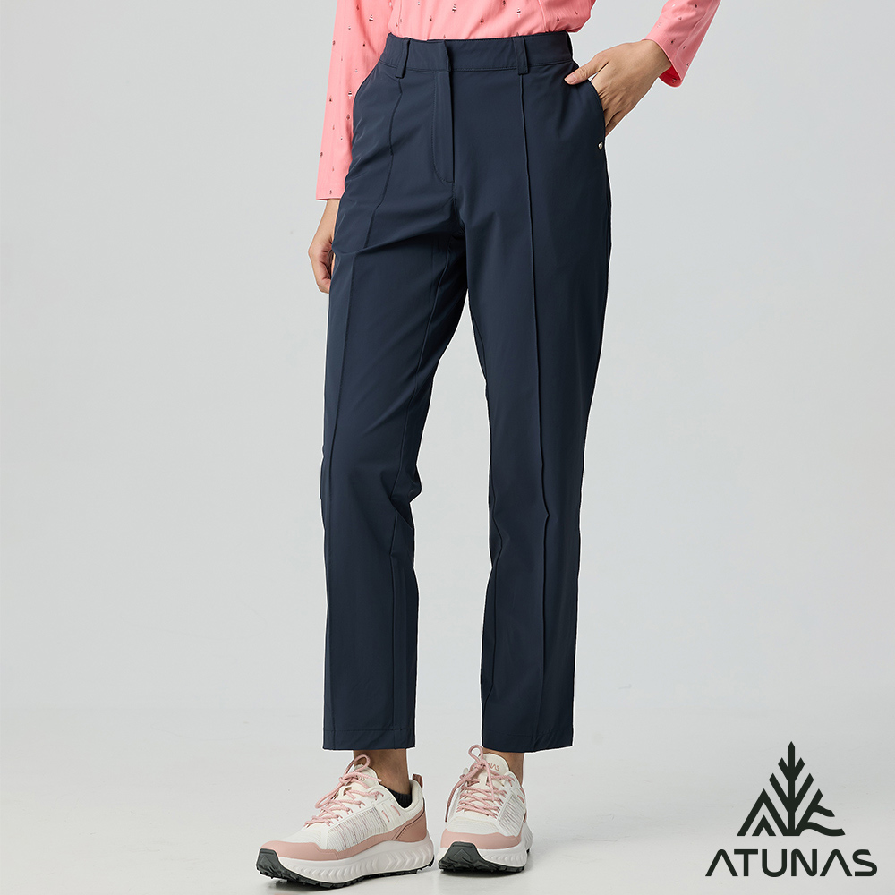 ATUNAS 歐都納 女款都會彈性長褲/防曬涼感/大尺碼A1PA2526W深藍