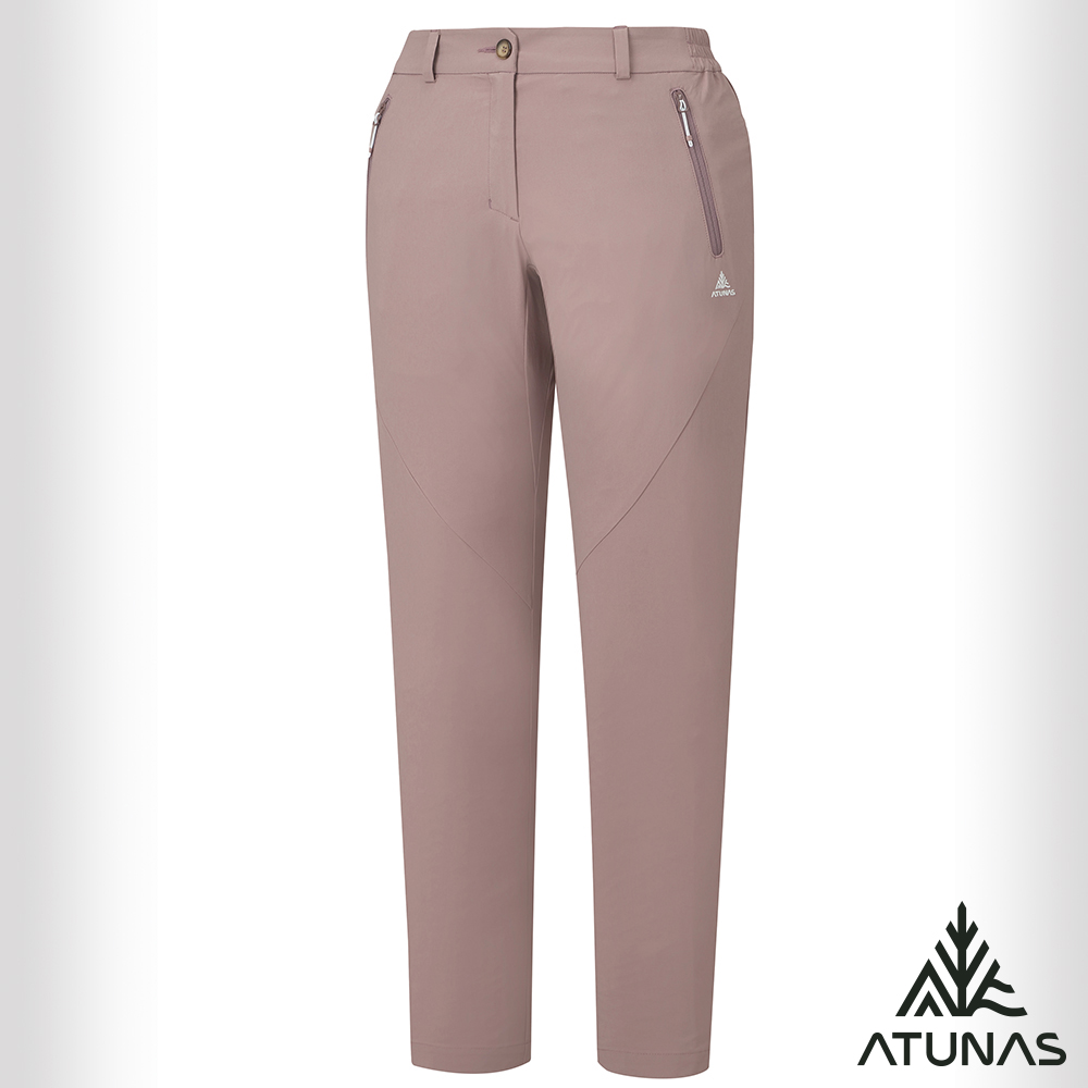ATUNAS 歐都納 女款蚊瘋不動涼感彈性長褲A1PA2610W玫瑰棕/吸濕排汗登山褲/輕薄透氣休閒長褲/大尺碼