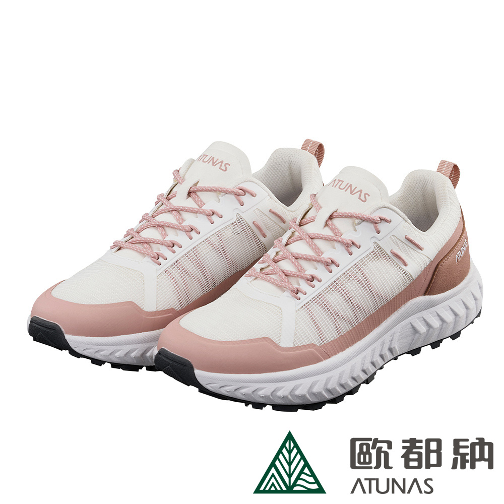 ATUNAS 歐都納 女款健步輕跑鞋/運動鞋/休閒鞋A1GCFF12W粉/白