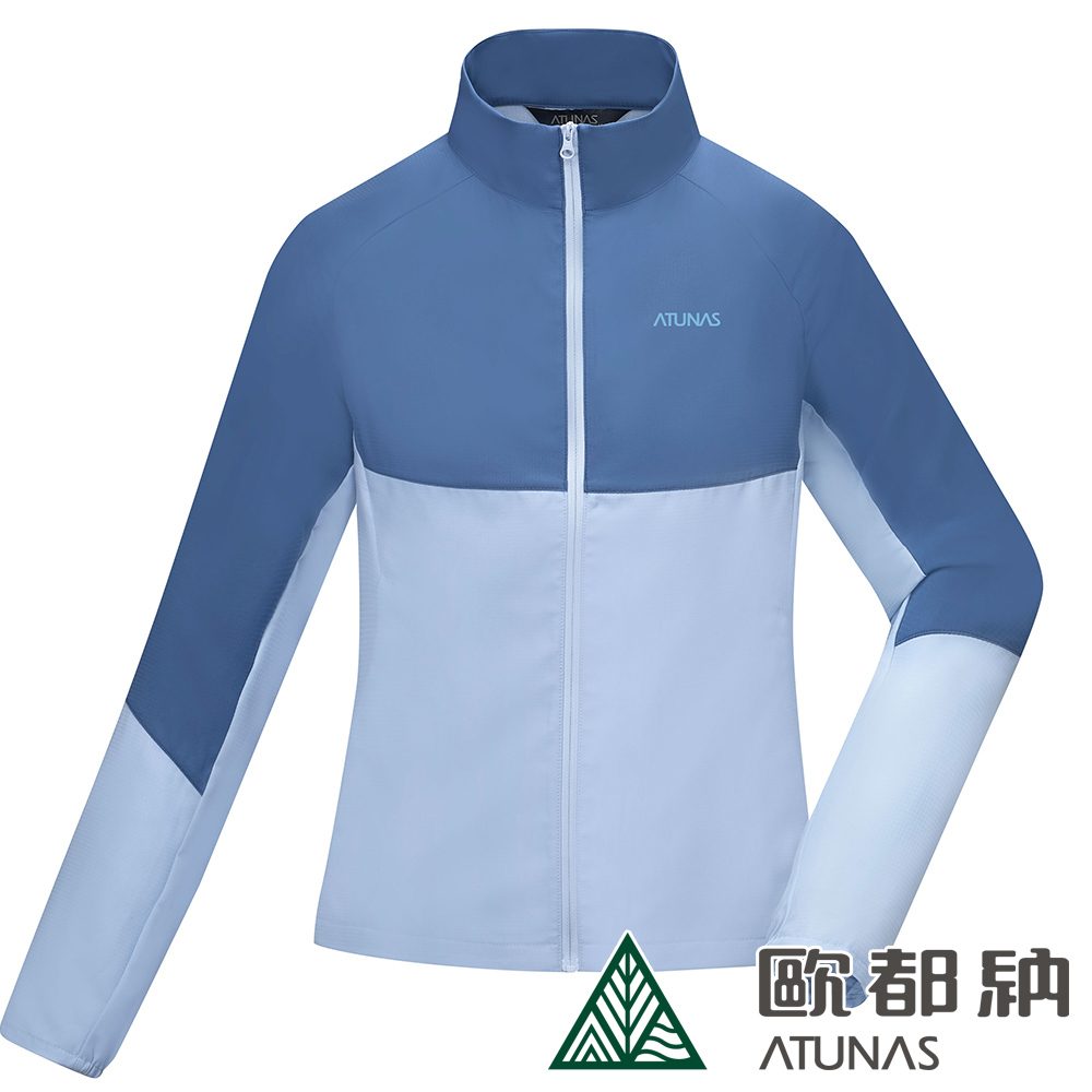 ATUNAS 歐都納 女款ALL LOVE再生防曬外套A1GA2410WR靛藍/灰藍/輕薄輕量透氣/環保循環衣