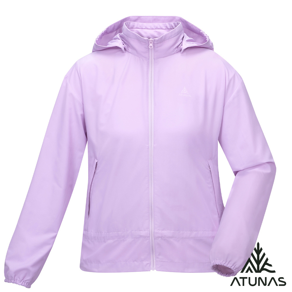 ATUNAS 歐都納 女款蚊瘋不動涼感連帽外套A1GA2511W薰衣草紫/防蚊蟲/輕量防曬透氣
