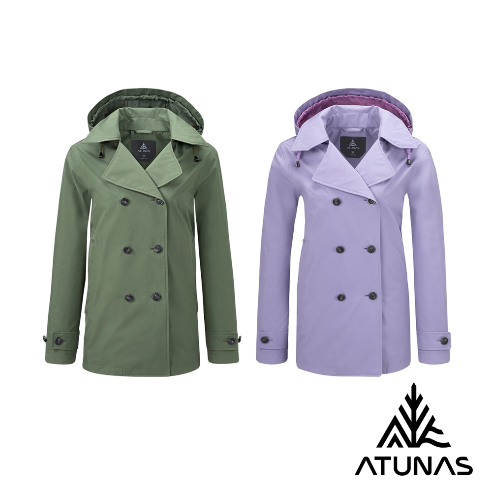 ATUNAS 歐都納 女款都會休閒GORE-TEX 2L防水透氣單件式風衣外套A1GT2516W薰衣草紫、霧綠