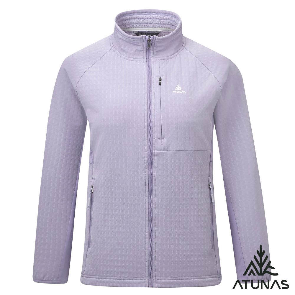 ATUNAS 歐都納 女款SOLAR-FLEECE PRO刷毛蓄熱保暖抗風外套A1GA2614W紫/大尺碼
