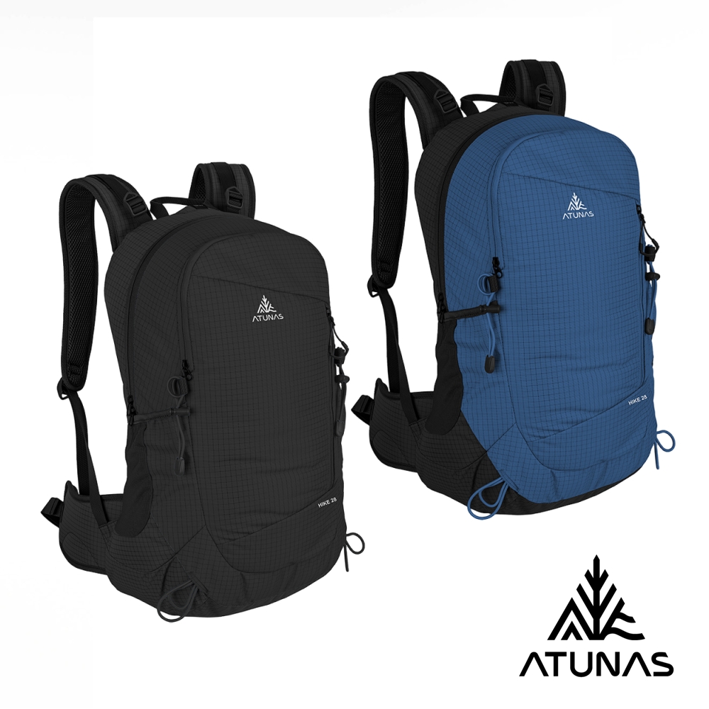 ATUNAS 歐都納 28L HIKE網架式透氣背包A1BPGZ04黑、藍/反光條/登山包/休閒旅遊後背包