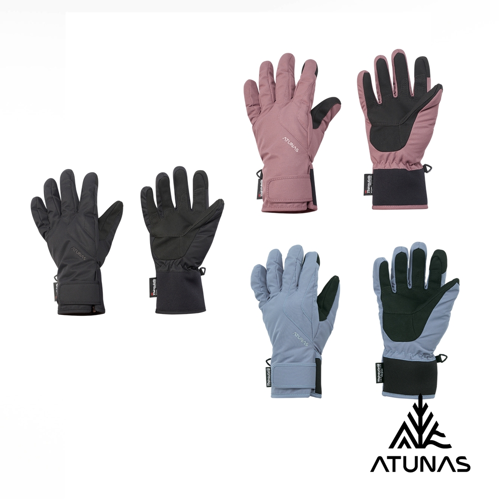 ATUNAS 歐都納 中性款防水保暖手套A1AG2502N黑、玫瑰粉、藍紫