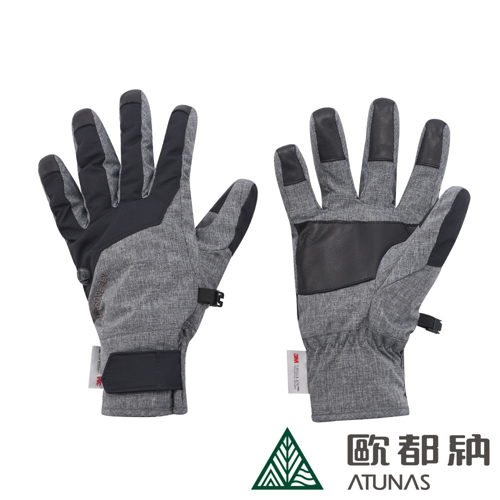 ATUNAS 歐都納 GORE-TEX防水透氣防風保暖手套A2AGEE02N黑/機車手套/滑雪手套