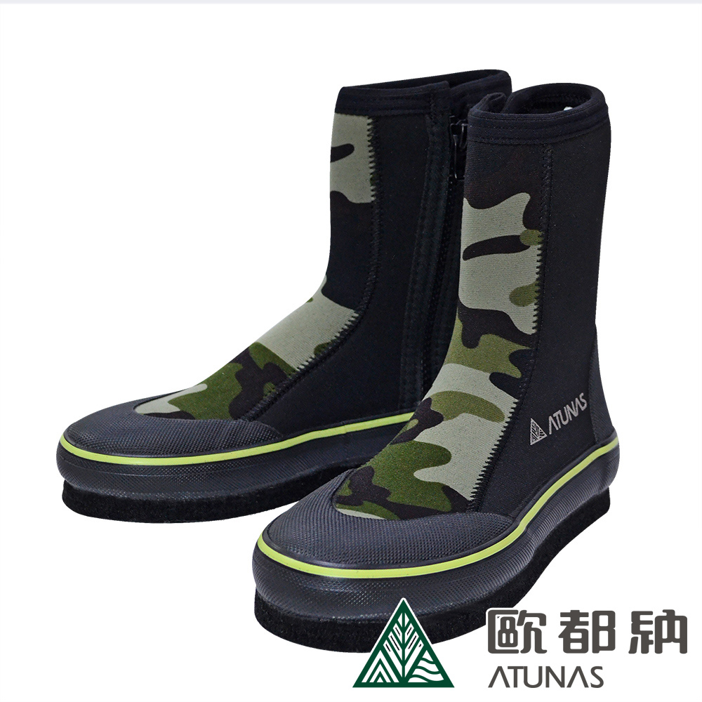ATUNAS 歐都納 長筒毛氈溯溪鞋A1GCGZ12N黑/迷彩/水域特殊場合工作鞋