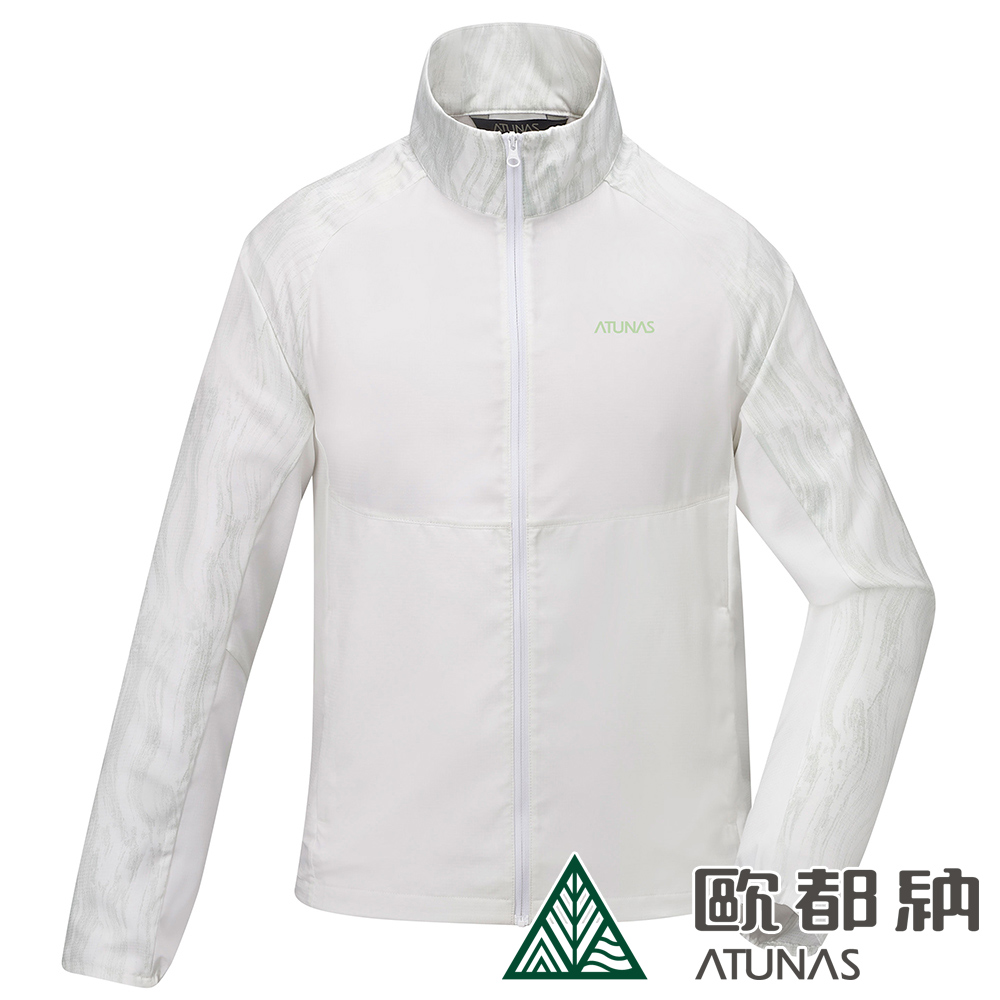 ATUNAS 歐都納 男款ALL LOVE再生防曬外套A1GA2409MR白/輕薄輕量透氣/環保循環衣