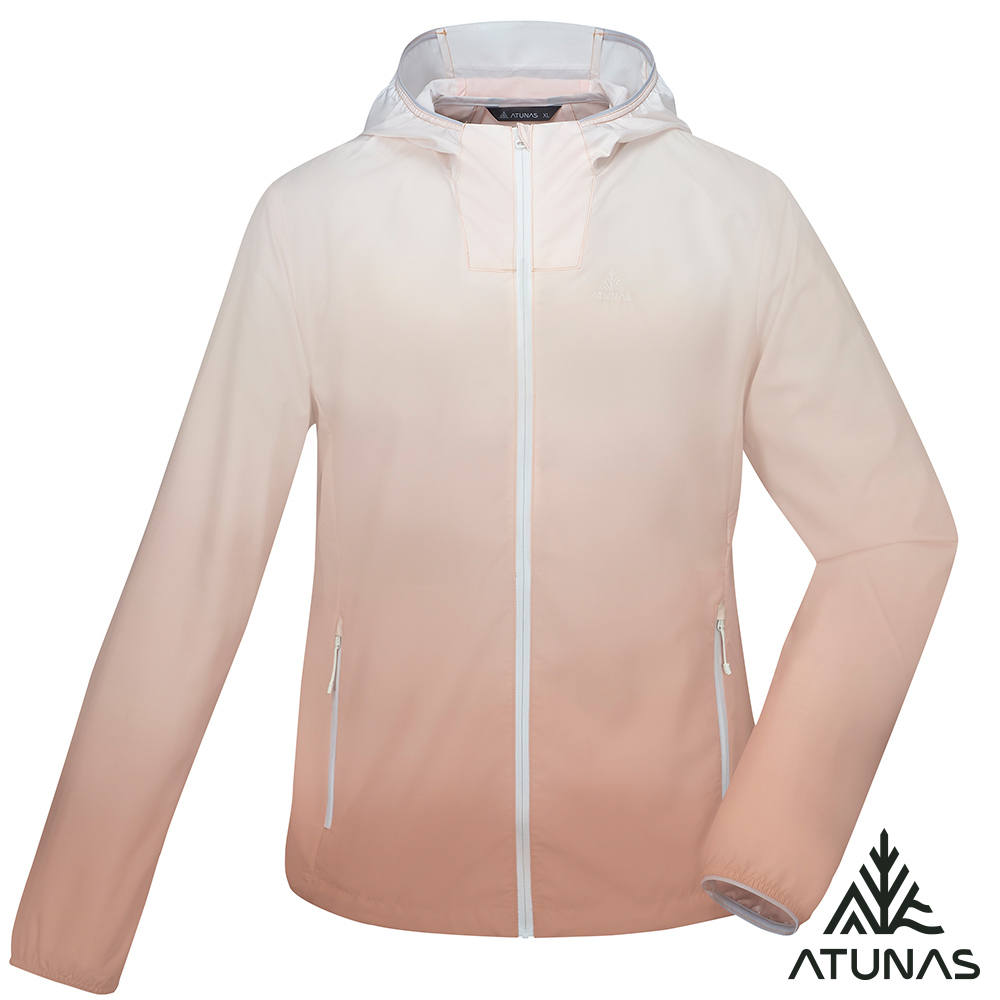 ATUNAS 歐都納 男款ALL LOVE再生蚊瘋不動外套A6GA2513MR漸層橘/輕薄輕量透氣/環保循環衣/連帽外套/涼感防蚊外套