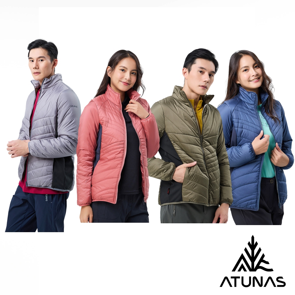 ATUNAS 歐都納 男女款THERMOLITE科技纖維保暖防潑水外套A8GA2313M鐵灰、橄綠/A8GA2314W午夜藍/卡其、霧紅