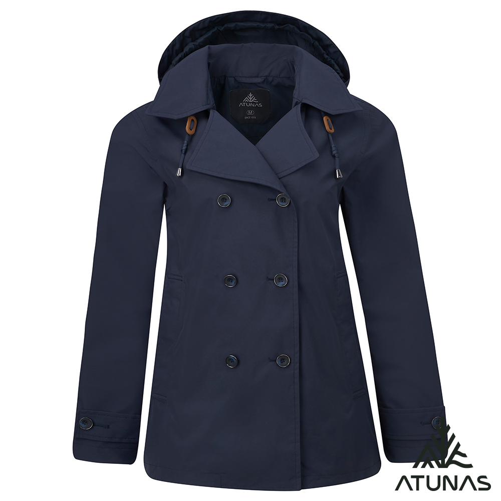 ATUNAS 歐都納 女款都會休閒GORE-TEX 2L 防水防風透氣單件式外套A1GT2602W深藍/風衣外套/連帽防水外套