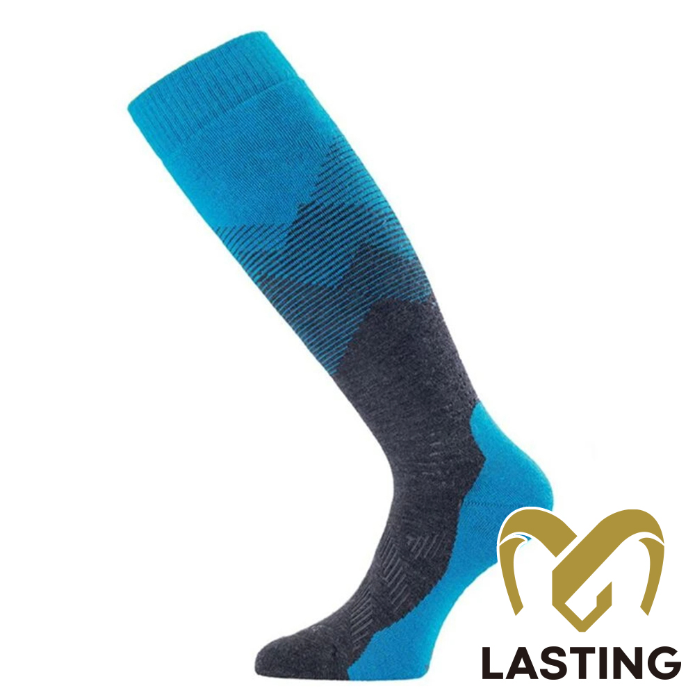 LASTING _捷克_羊毛中高筒健行襪LT-FWM藍/厚款/小腿襪/雪襪/保暖透氣/抑菌抗臭