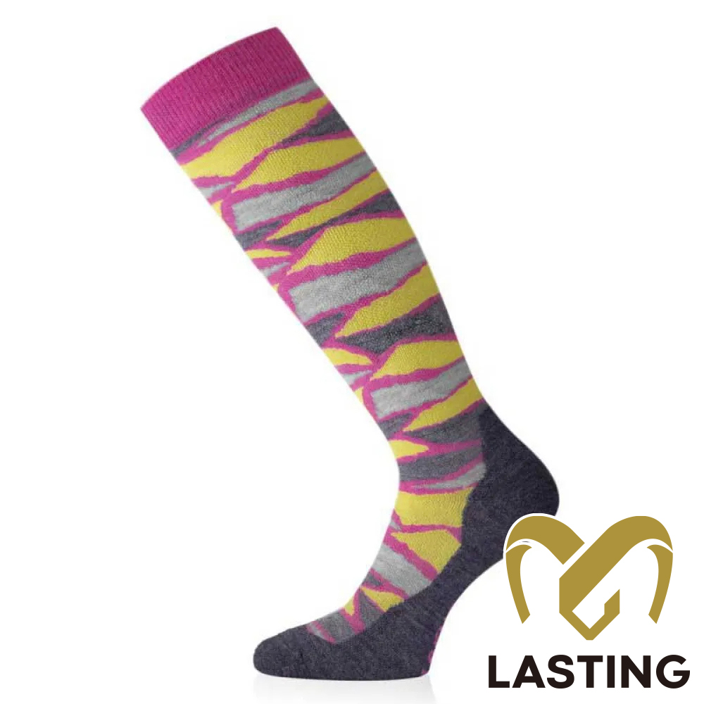 LASTING _捷克_羊毛中高筒健行襪LT-SLJ粉紅/厚款/小腿襪/雪襪/保暖透氣/抑菌抗臭