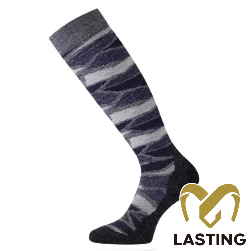 LASTING _捷克_羊毛中高筒健行襪LT-SLJ深藍/厚款/小腿襪/雪襪/保暖透氣/抑菌抗臭