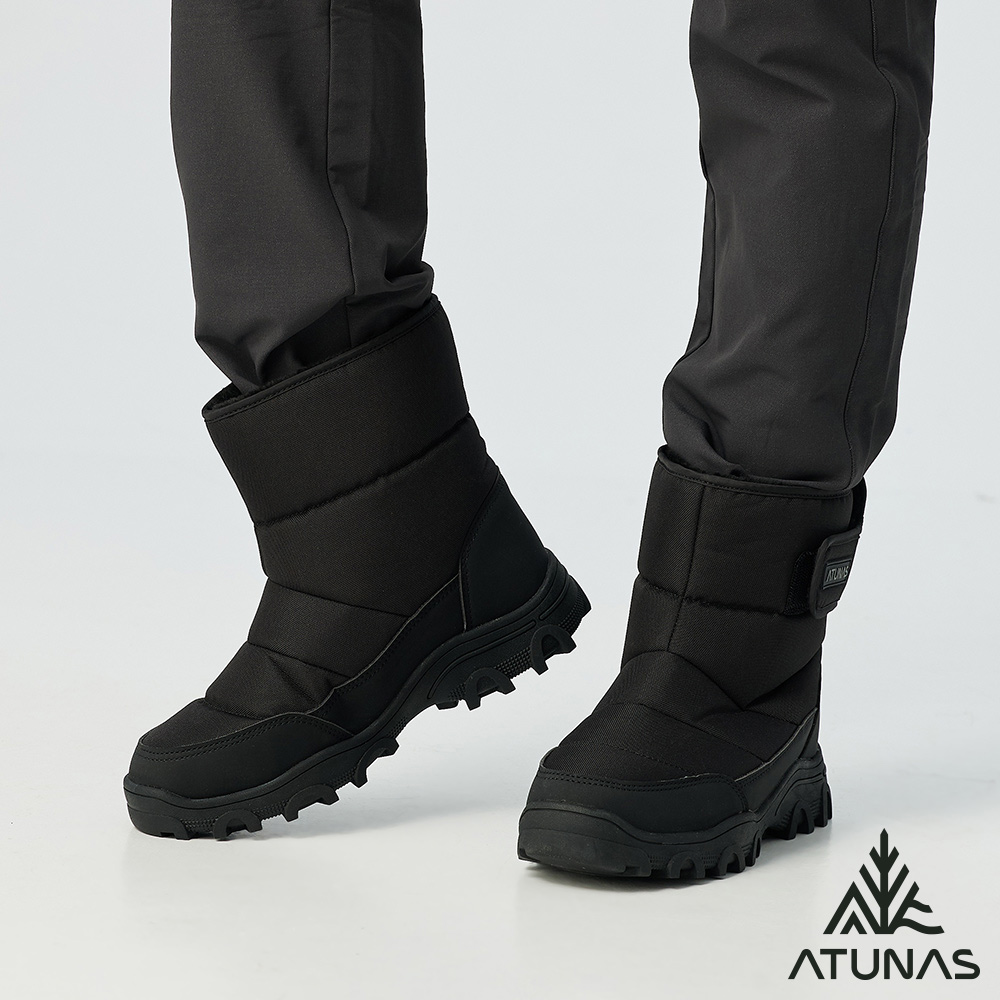 ATUNAS 歐都納 男女款雪地漫步防水高筒靴/雪靴A8GCHH10M/A8GCHH11W黑