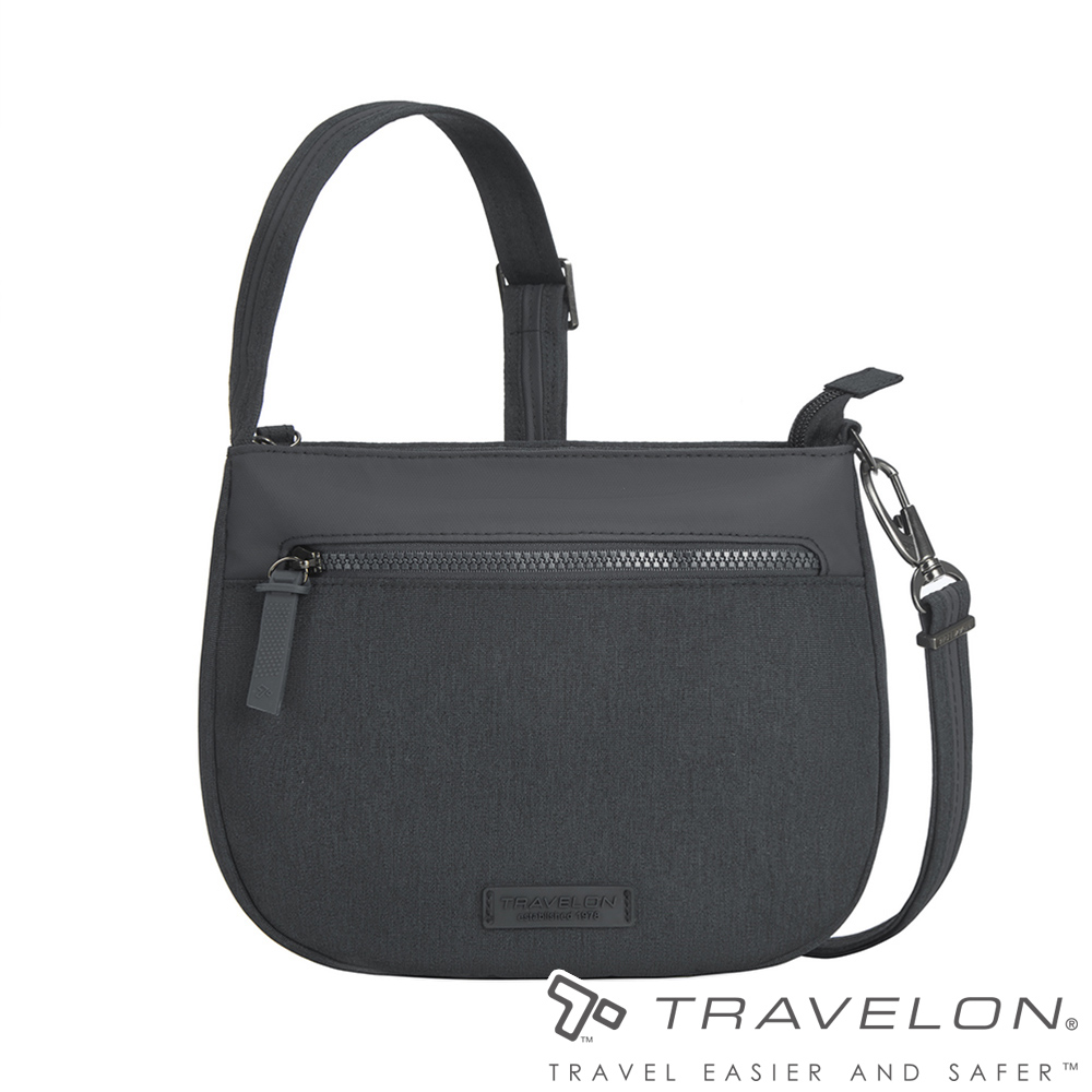 TRAVELON _美國防盜包_METRO城市斜背包TL-43625灰/單肩包/馬鞍包型/日常隨身包/休閒旅遊包
