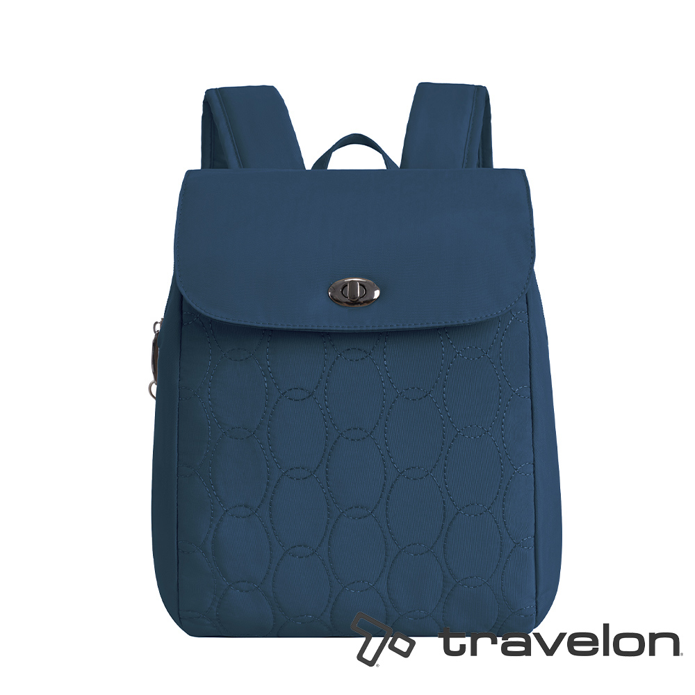 TRAVELON _美國防盜包_Runways防盜後背包TL-43717藍/日常休閒旅遊包/文青後背包