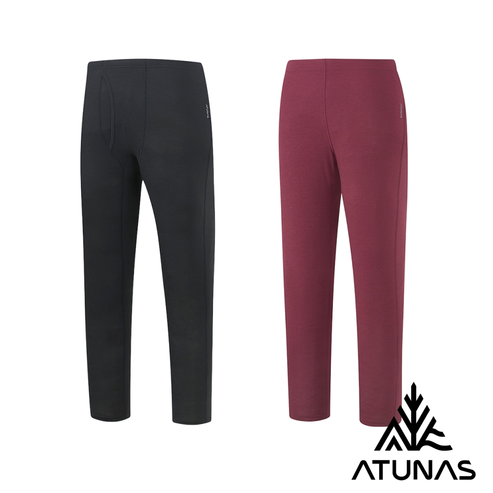 ATUNAS 歐都納 男女款石墨烯抑菌蓄熱內著長褲A1UCGZ19M-黑/A1UCGZ20W-黑、栗棕紅/薄款貼身內搭褲/保暖衛生褲