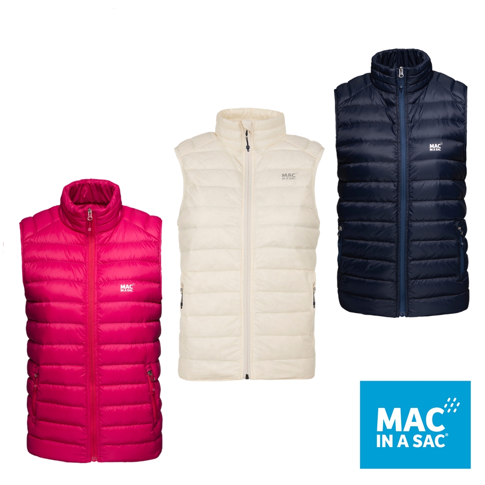 MAC IN A SAC 女款輕暖袋著走羽絨背心 MNS120/米白、桃紅、深藍