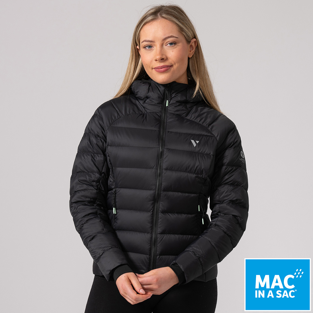 MAC IN A SAC 女款VENTURE輕暖袋著走羽絨外套LDS319黑/大尺碼