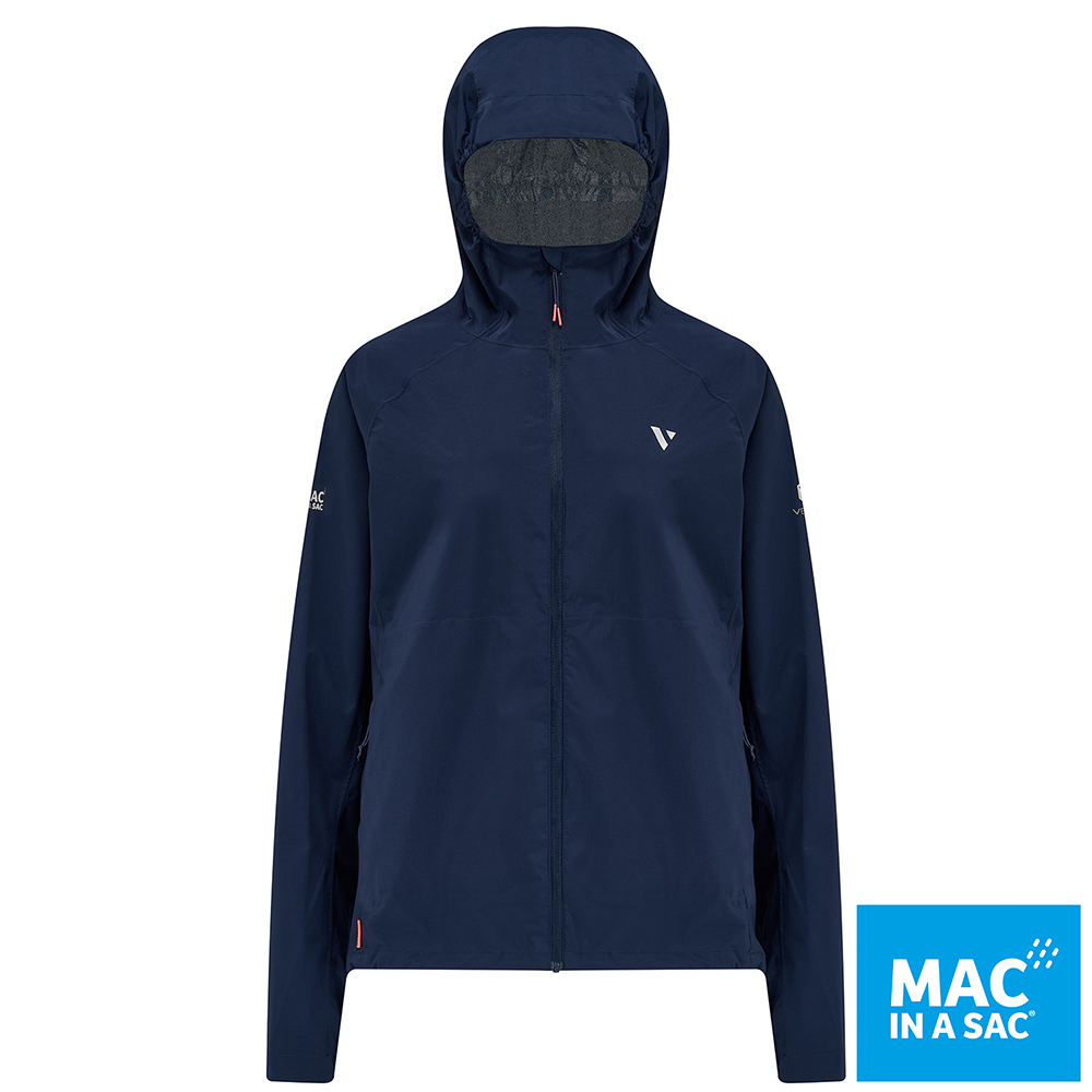 MAC IN A SAC 女款VENTURE袋著走透氣防水外套LDS231深藍/連帽外套/收納體積小/方便攜帶