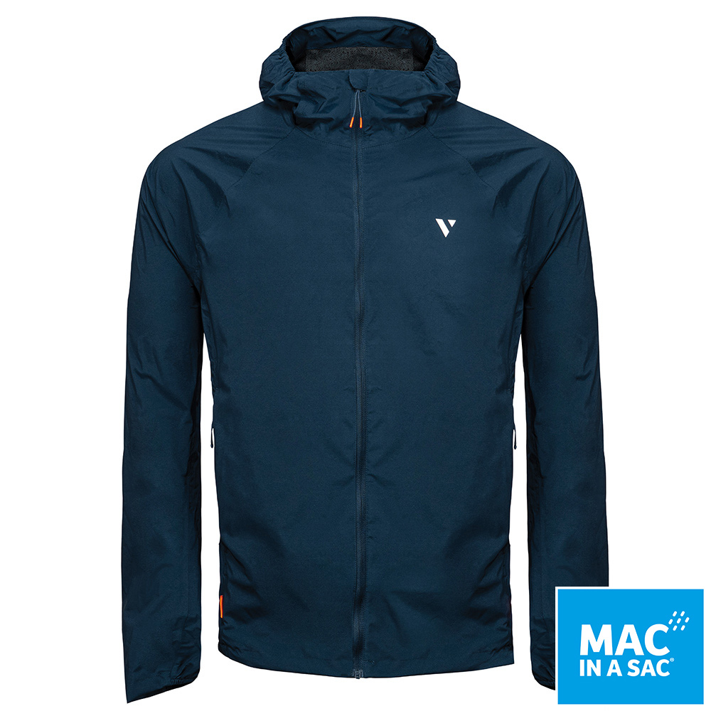 MAC IN A SAC 男款VENTURE袋著走透氣防水外套MNS131深藍/連帽外套/收納體積小/方便攜帶