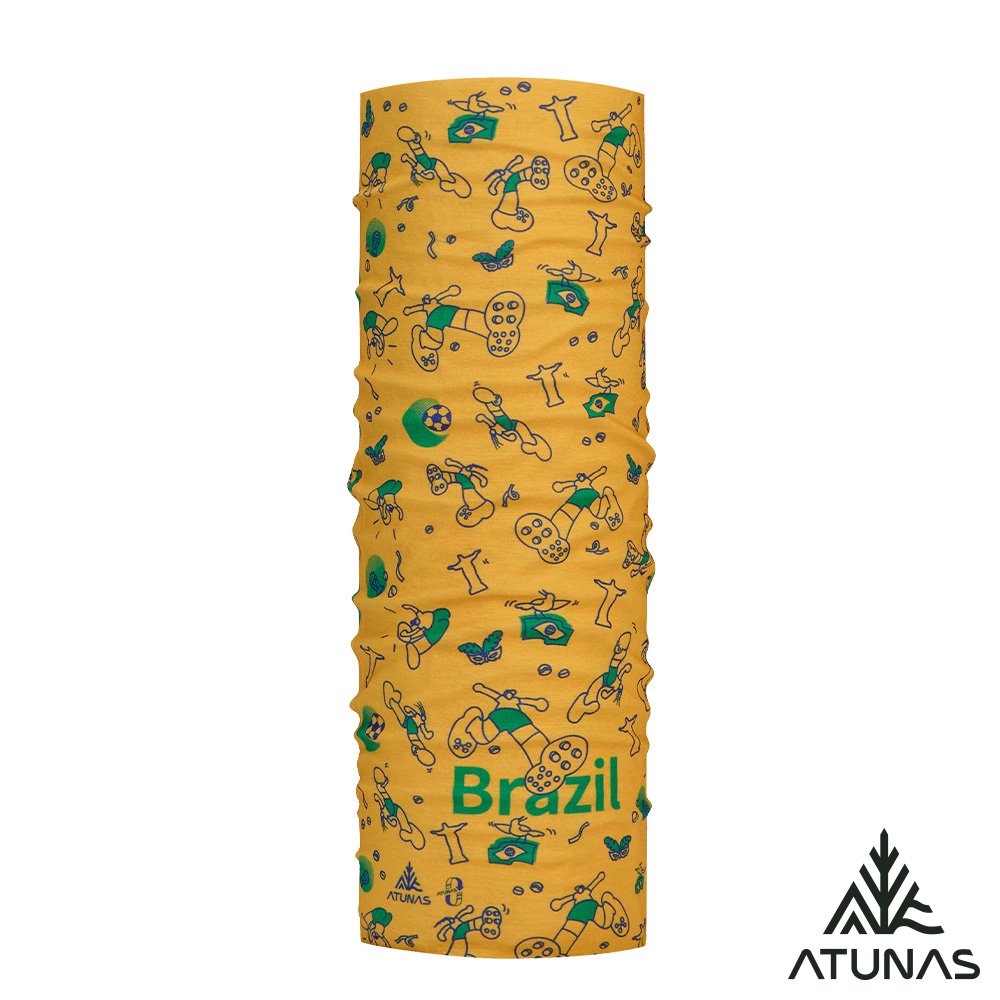 ATUNAS 歐都納 _足球盛典_好GOAL力循環防曬COOLMAX涼感抗臭抑菌頭巾A6AC2601NC黃/登山/單車/路跑配件