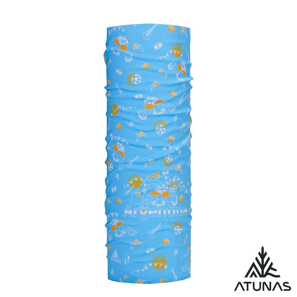 ATUNAS 歐都納 _足球盛典_好GOAL力循環防曬COOLMAX涼感抗臭抑菌頭巾A6AC2601NC水藍/登山/單車/路跑配件