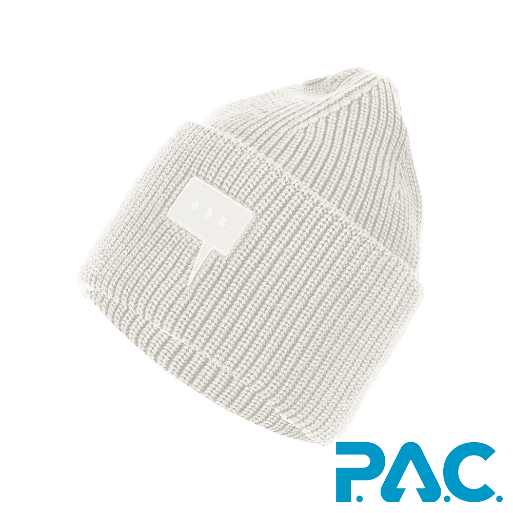 P.A.C. 【PAC 德國】ECOVO美麗諾保暖羊毛帽/針織帽PAC30101010白