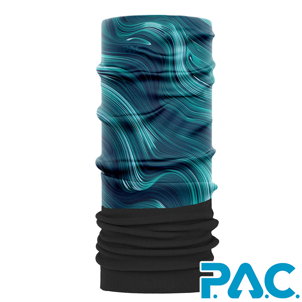 P.A.C. _德國_環保再生FLEECE刷毛保暖頭巾PAC8868461山川流線/冬季滑雪高山戶外活動適用
