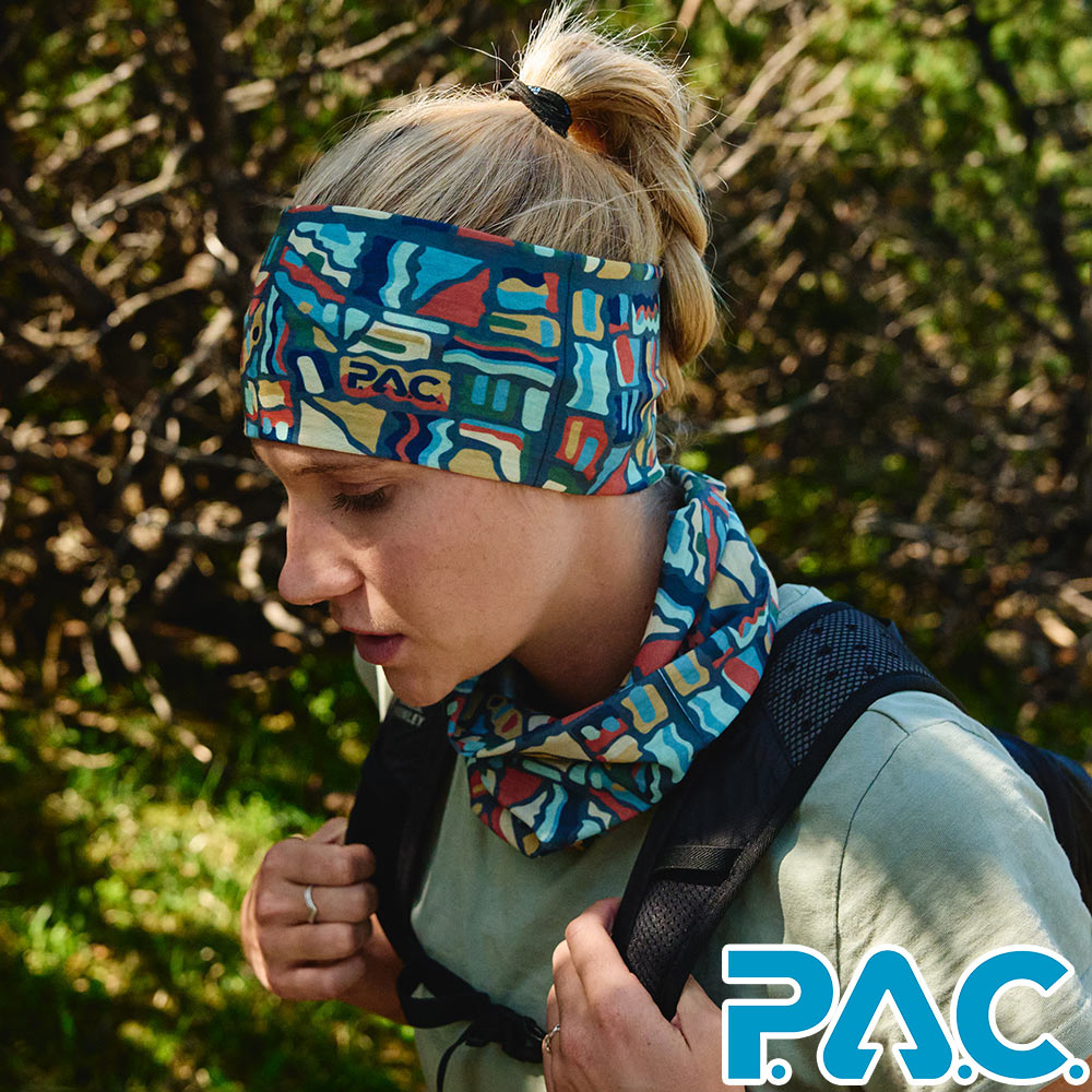 P.A.C. _德國_防蚊頭巾PAC8909022攀岩拼圖/吸濕排汗快乾/無縫頭巾/登山路跑單車配件