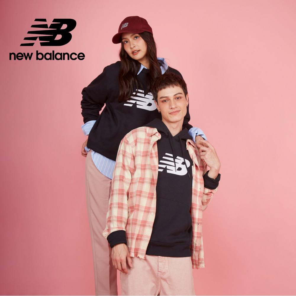 New Balance 紐巴倫 【New Balance】刷毛連帽長袖上衣_男性_黑色_MT43904BK