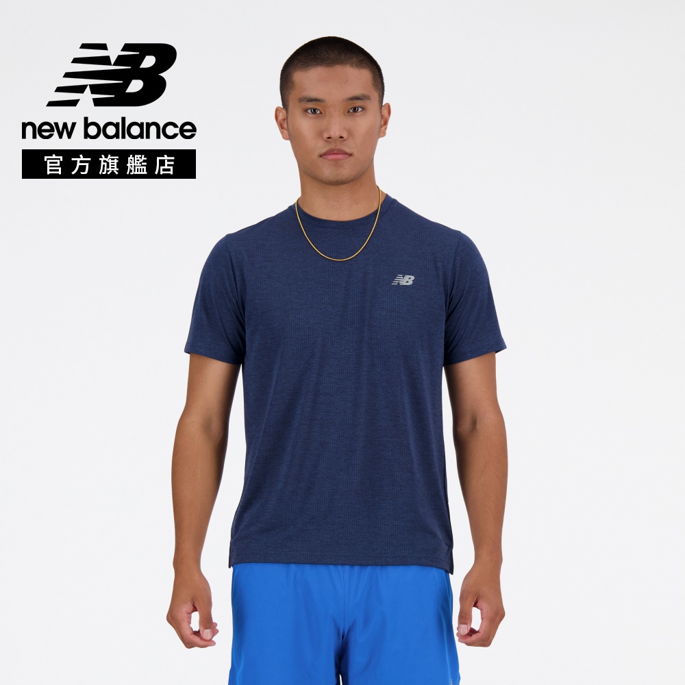 New Balance 紐巴倫 [New Balance]涼感排汗短袖上衣_男性_藍色_MT41253NNH