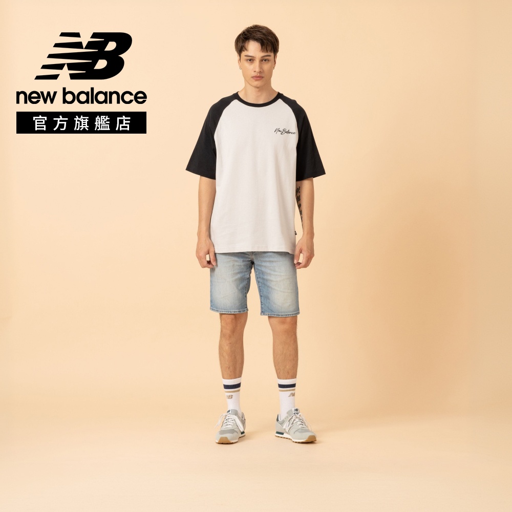 New Balance 紐巴倫 [New Balance]撞色Logo短T_男性_黑色_MT61B23KBK