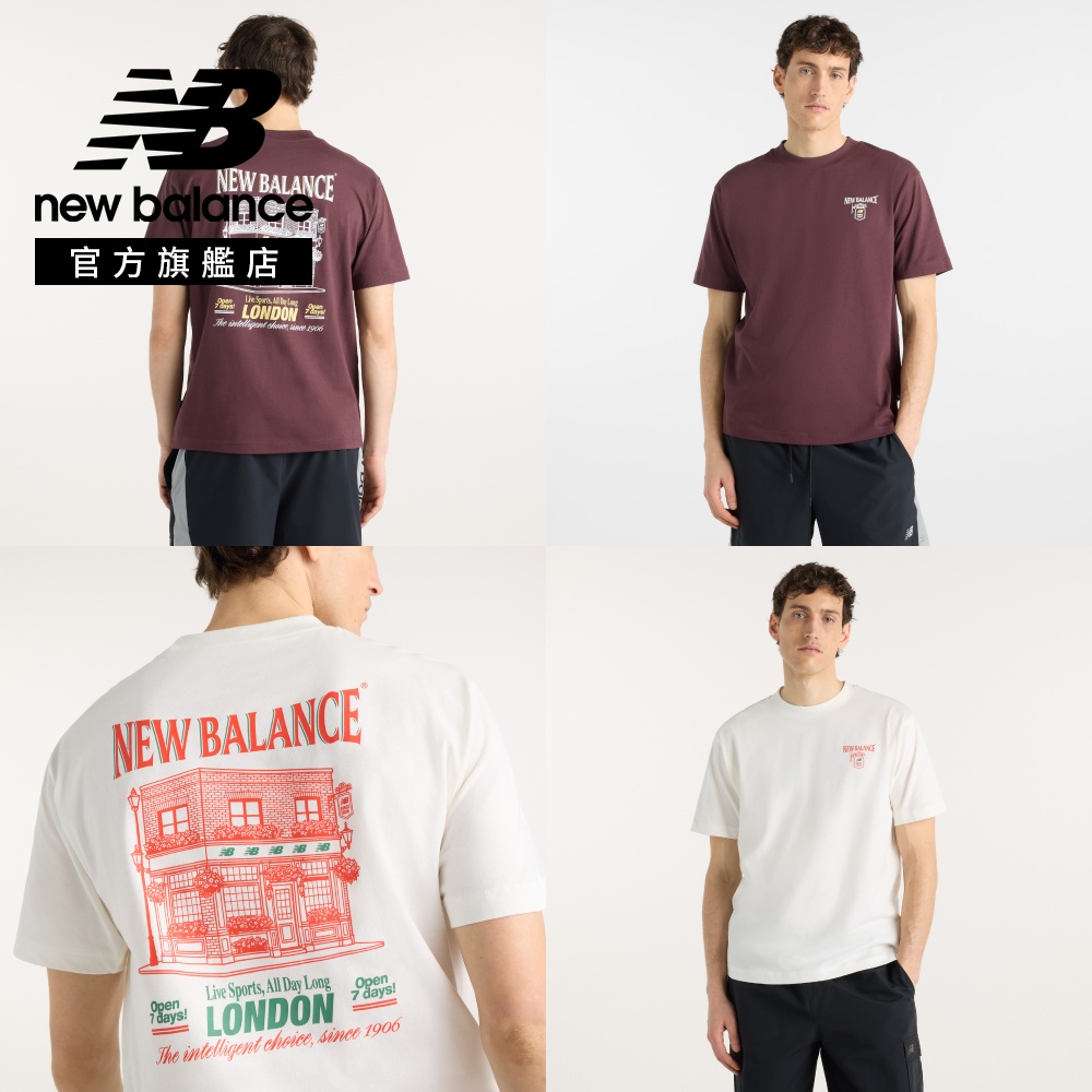 New Balance 紐巴倫 [New Balance]倫敦城市商店短袖上衣_男性_棗紅色_MT62B9LIYLR