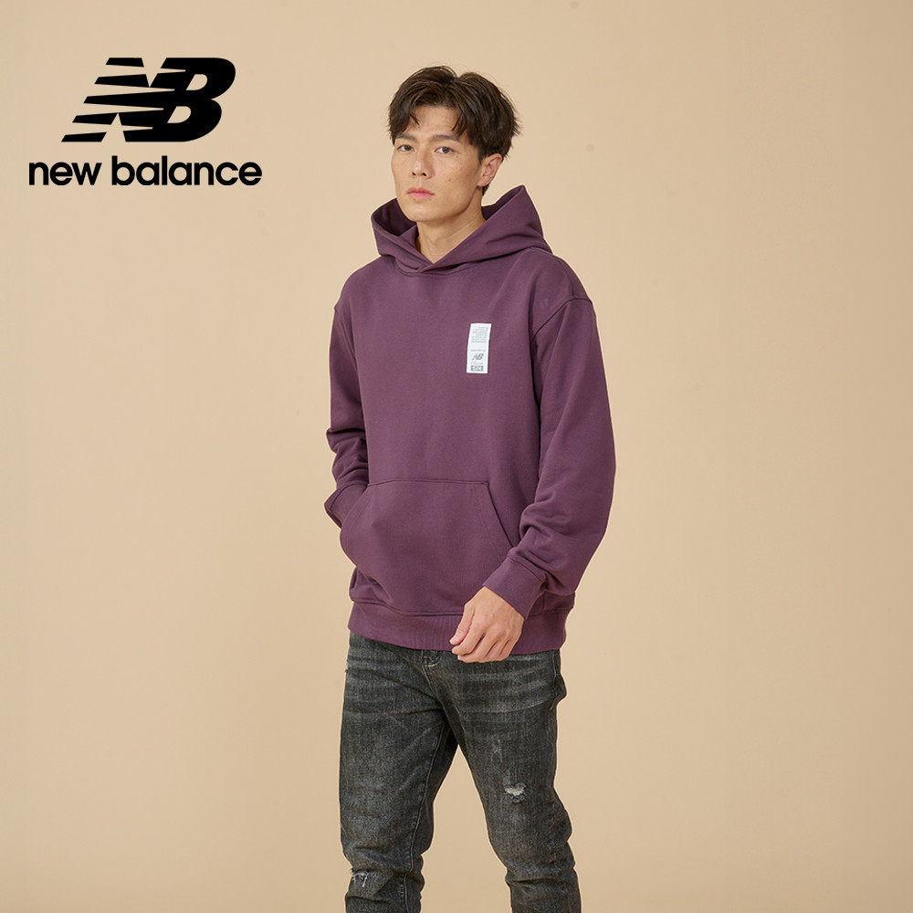 New Balance 紐巴倫 [New Balance]圖案連帽長袖上衣_男性_紫色_MT43555PLN